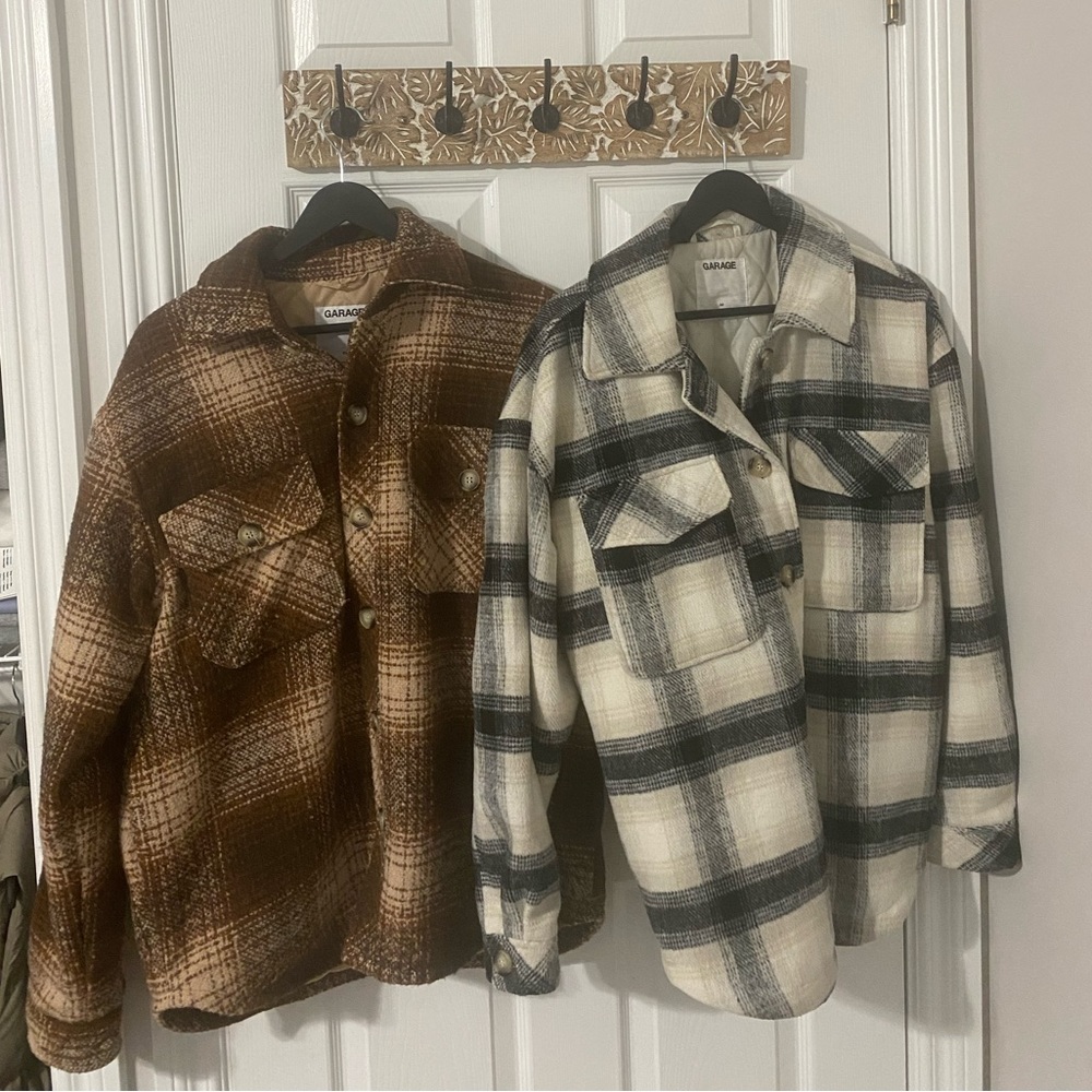 GARAGE oversize plaid van-city jacket